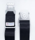 ceinture d'avion noire dos