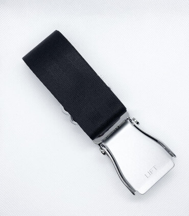 ceinture d'avion noire seule